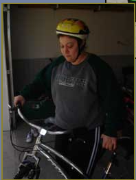 Chrissi with her new bike