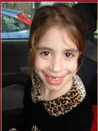Sofia after she ate ice-cream