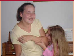 Maria biting me