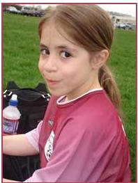 Sofia playing Soccer